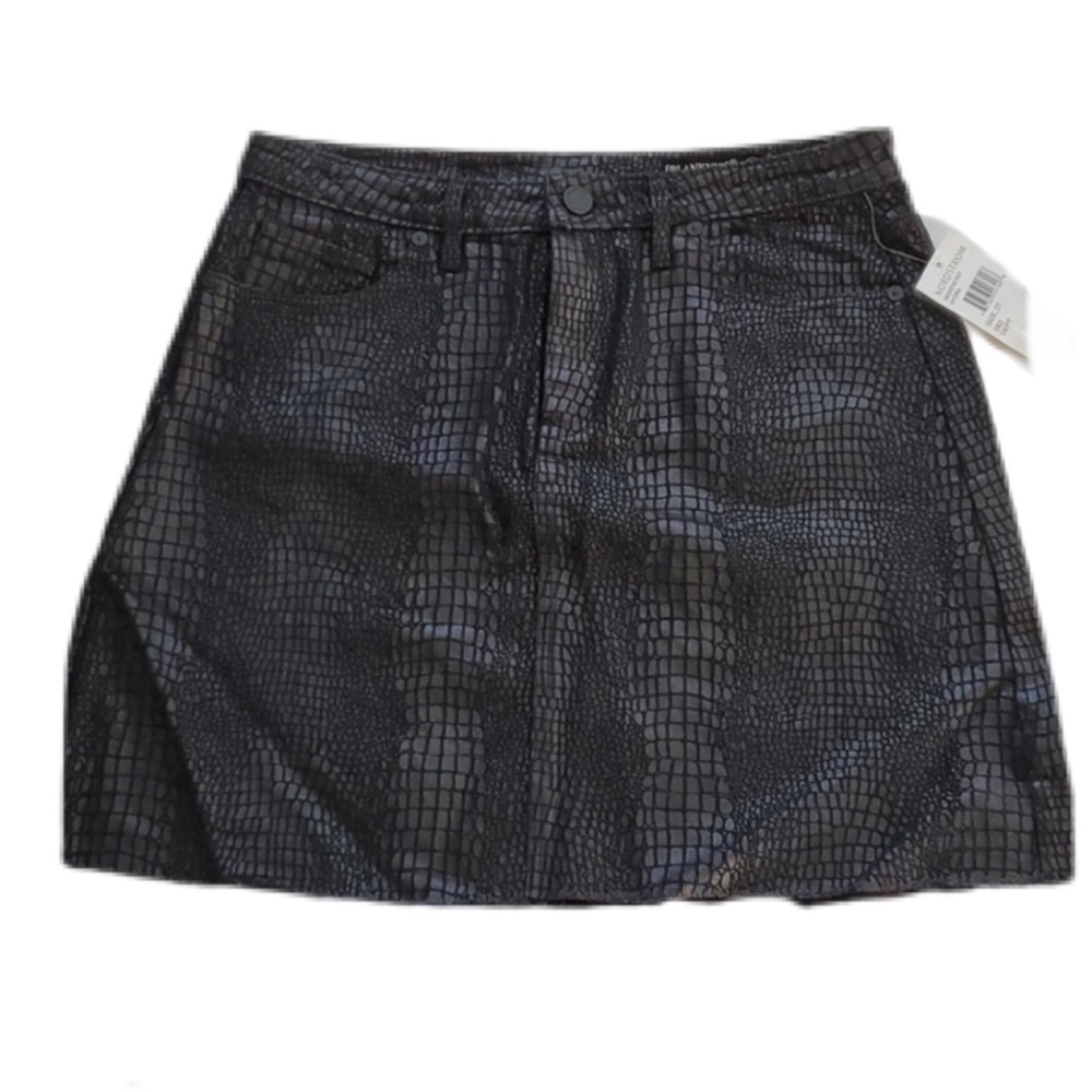 Blank NYC Black Textured Mini Skirt
